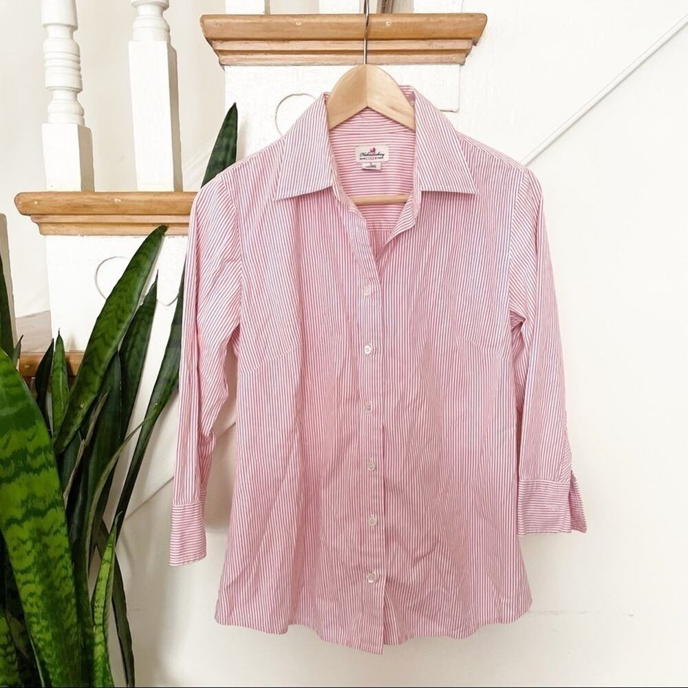 Haberdashery for J. Crew Pink Pinstripe Button-Up Shirt
